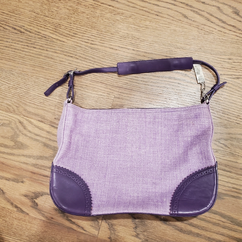 Purple coach handbag
